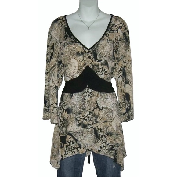 MKM Designs Blouse Vintage 90's Fairy Grunge Whimsygoth Glitter Kimono Plus y2k - Picture 3 of 16